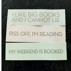 Letterpress PDX Bookmarks Set of 3 Funny Sarcastic Book Lover Gift